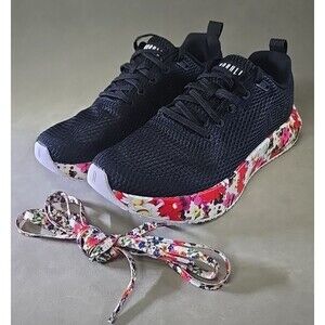 NOBULL Drive Black Daisy Floral Sneakers womens 12 Men 10.5 shoes trainers NWOT